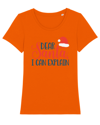 Dear Santa I can Explain Bright Orange