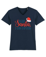 Dear Santa I can Explain Tricou mânecă scurtă guler V Bărbat Presenter