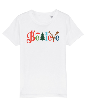 Believe Xmas Tree White