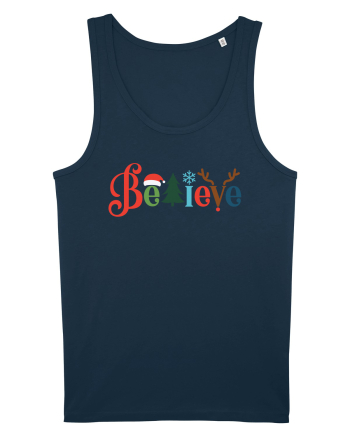 Believe Xmas Tree Navy