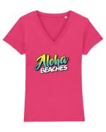 Aloha Beaches Tricou mânecă scurtă guler V Damă Evoker