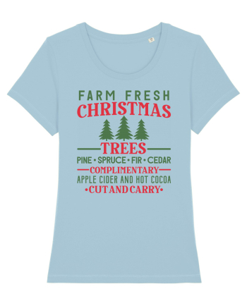 Farm Fresh Xmas Trees Sky Blue
