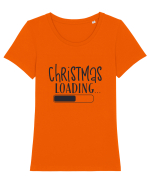 Christmas Loading Tricou mânecă scurtă guler larg fitted Damă Expresser