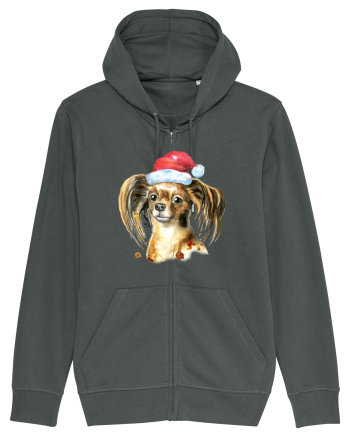 Cute Dog Santa Hat Anthracite