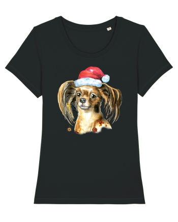 Cute Dog Santa Hat Black