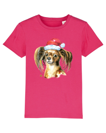 Cute Dog Santa Hat Raspberry