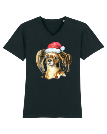 Cute Dog Santa Hat Black