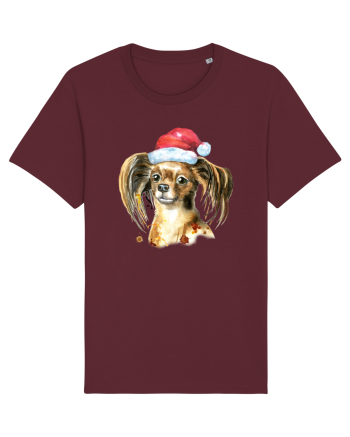 Cute Dog Santa Hat Burgundy
