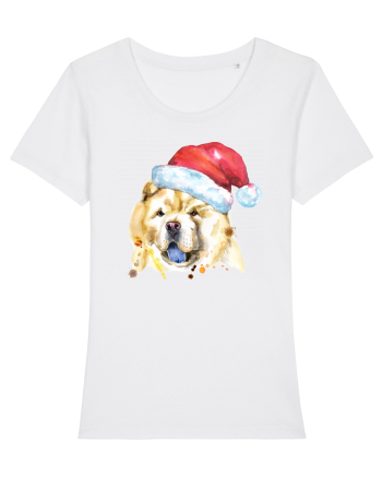 Chow Chow Santa White