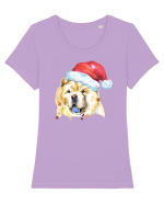 Chow Chow Santa Tricou mânecă scurtă guler larg fitted Damă Expresser