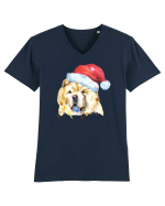 Chow Chow Santa Tricou mânecă scurtă guler V Bărbat Presenter