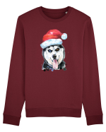 Husky Santa Hat Bluză mânecă lungă Unisex Rise