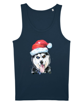 Husky Santa Hat Navy