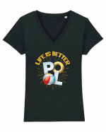 Life is better at the Pool Tricou mânecă scurtă guler V Damă Evoker