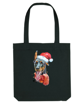 Doberman Santa Hat Black