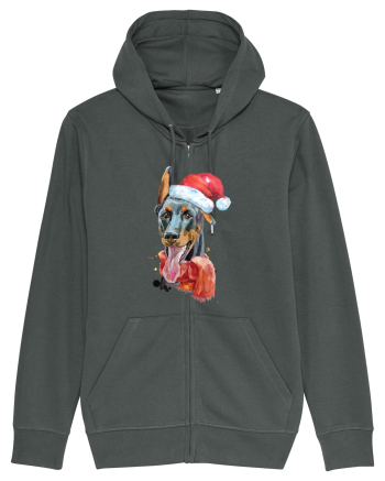 Doberman Santa Hat Anthracite
