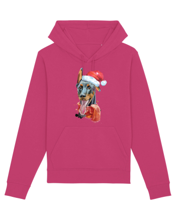 Doberman Santa Hat Raspberry