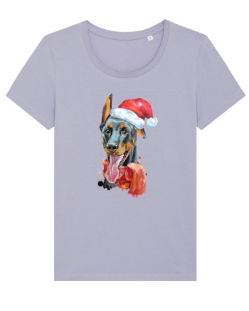 Doberman Santa Hat Lavender