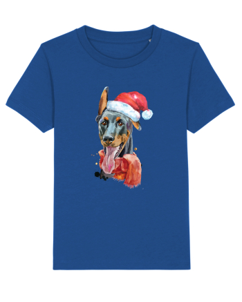 Doberman Santa Hat Majorelle Blue
