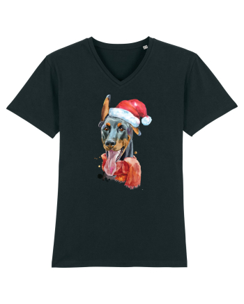 Doberman Santa Hat Black