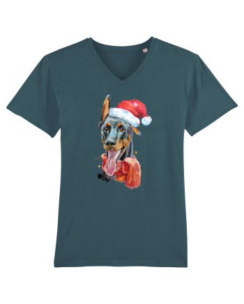 Doberman Santa Hat Stargazer