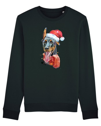 Doberman Santa Hat Black