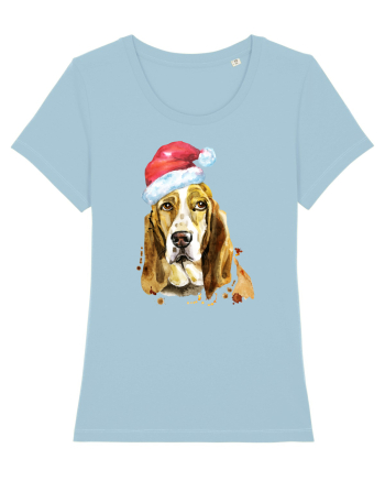 Droopy Dog Santa Hat Sky Blue