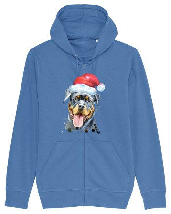 Rottweiler Santa Hat Bright Blue