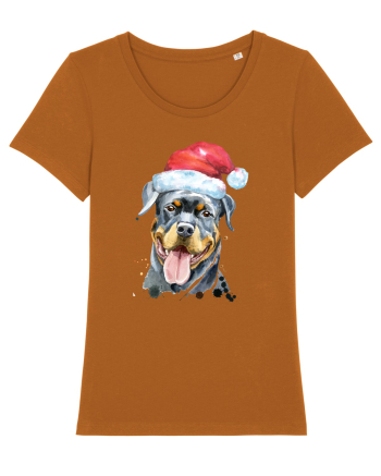 Rottweiler Santa Hat Roasted Orange