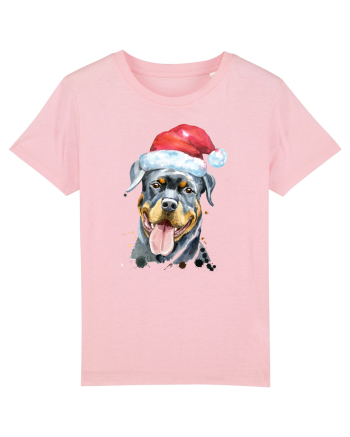 Rottweiler Santa Hat Cotton Pink