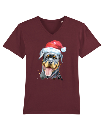 Rottweiler Santa Hat Burgundy