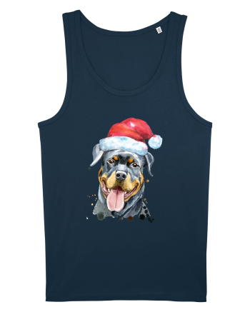 Rottweiler Santa Hat Navy