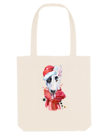 Bullterrier Santa Hat Natural