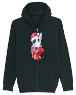 Bullterrier Santa Hat Hanorac cu fermoar Unisex Connector