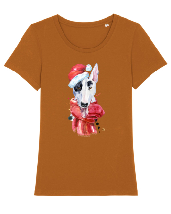 Bullterrier Santa Hat Roasted Orange