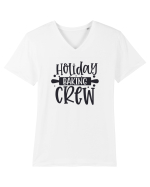 Holiday Baking Crew Black Tricou mânecă scurtă guler V Bărbat Presenter