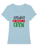 Holiday Baking Crew Colored Tricou mânecă scurtă guler larg fitted Damă Expresser