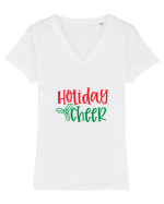 Holiday Cheer Tricou mânecă scurtă guler V Damă Evoker