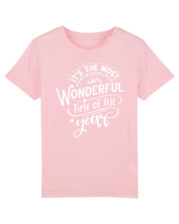 Its the most wonderful time White Cotton Pink