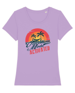 Vacation Mode Activated Tricou mânecă scurtă guler larg fitted Damă Expresser