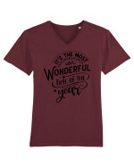 Its the most wonderful time Black Tricou mânecă scurtă guler V Bărbat Presenter