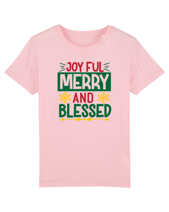 Joyful Merry and Blessed Cotton Pink