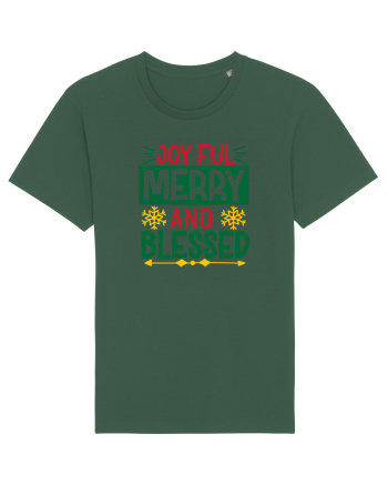Joyful Merry and Blessed Bottle Green