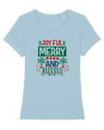 Joyful And Merry Tricou mânecă scurtă guler larg fitted Damă Expresser