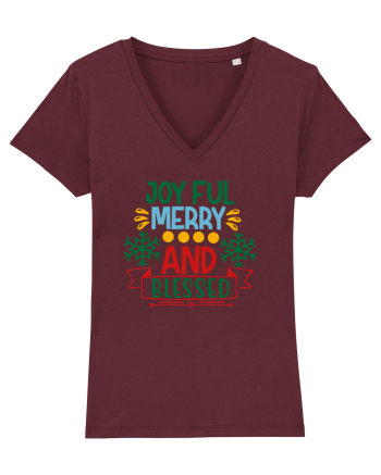 Joyful And Merry 2 Burgundy