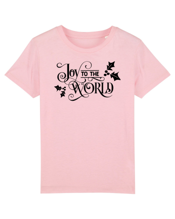 Joy to the World Black Cotton Pink