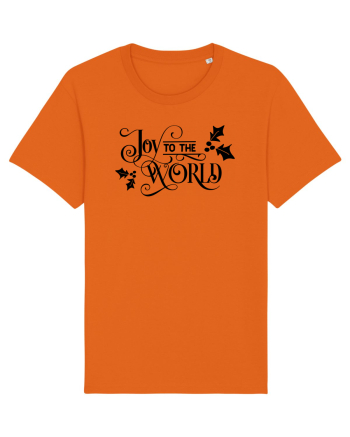 Joy to the World Black Bright Orange