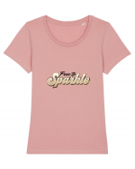 Sparkle Tricou mânecă scurtă guler larg fitted Damă Expresser