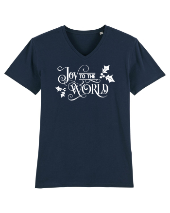 Joy to the World White French Navy