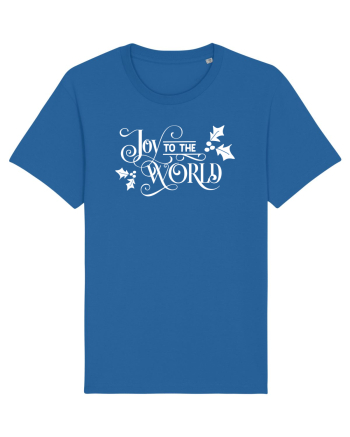 Joy to the World White Royal Blue